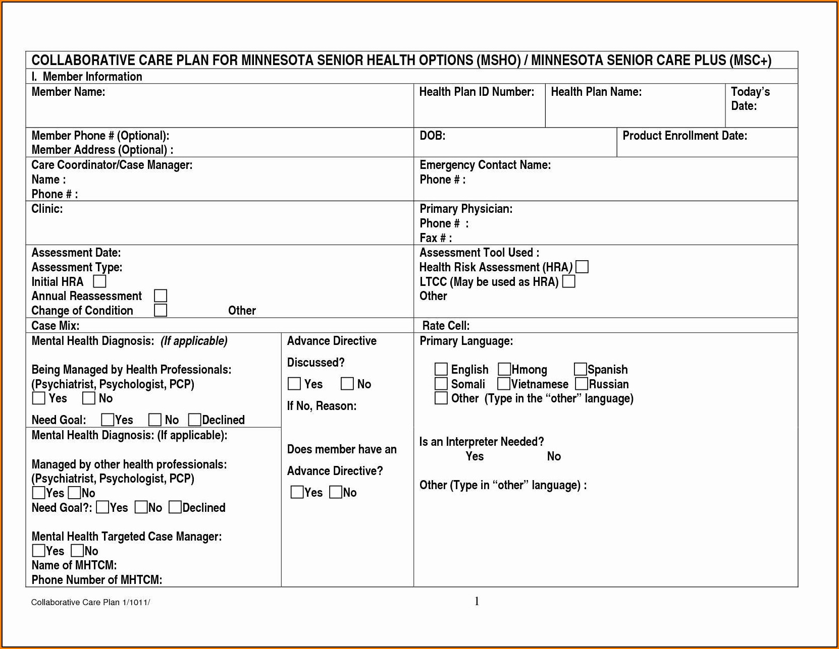 Free Printable Advance Directive Form California Form Resume 