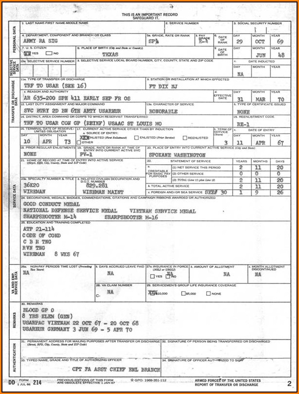 Military Form Dd214 Form Resume Examples 1ZV88wNV3X