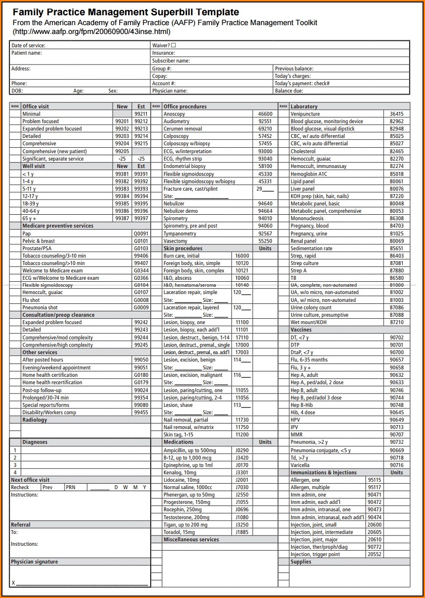 Pain Management Superbill Template Template 2 Resume Examples 