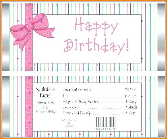 Free Happy Birthday Candy Bar Wrapper Template Template 1 Resume 