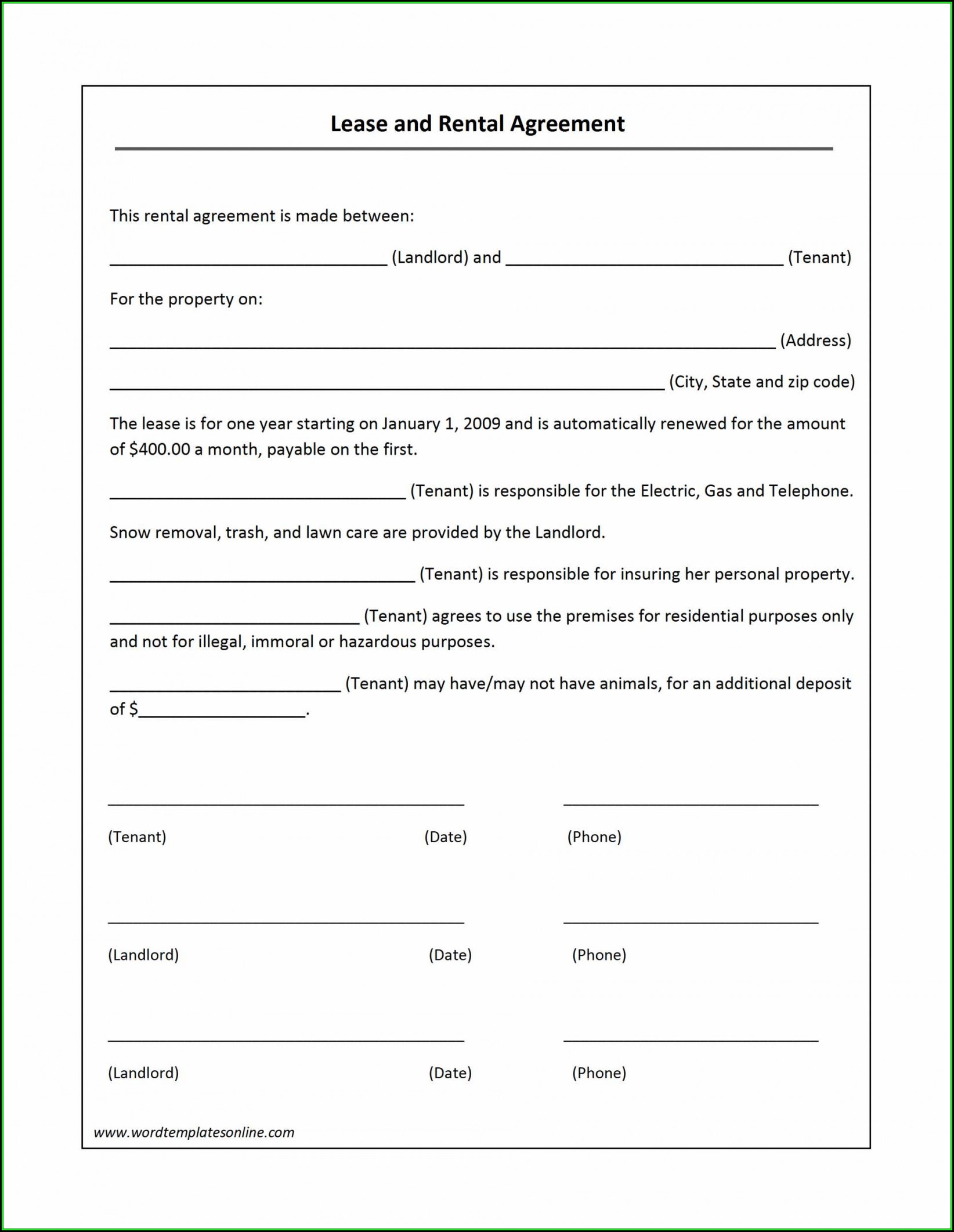Commercial Lease Agreement Template Word South Africa Template 1 