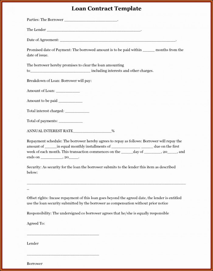 Parent Child Loan Agreement Template Template 2 Resume Examples v19xdkZ97E