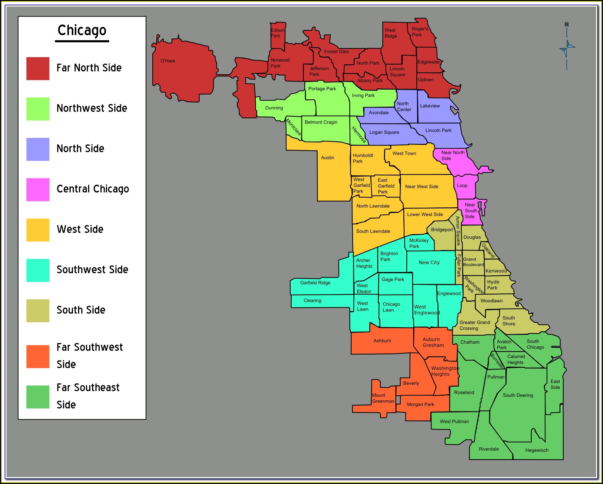 Map Of Chicago Neighborhoods Crime Map Resume Examples Bw9jaEk27X