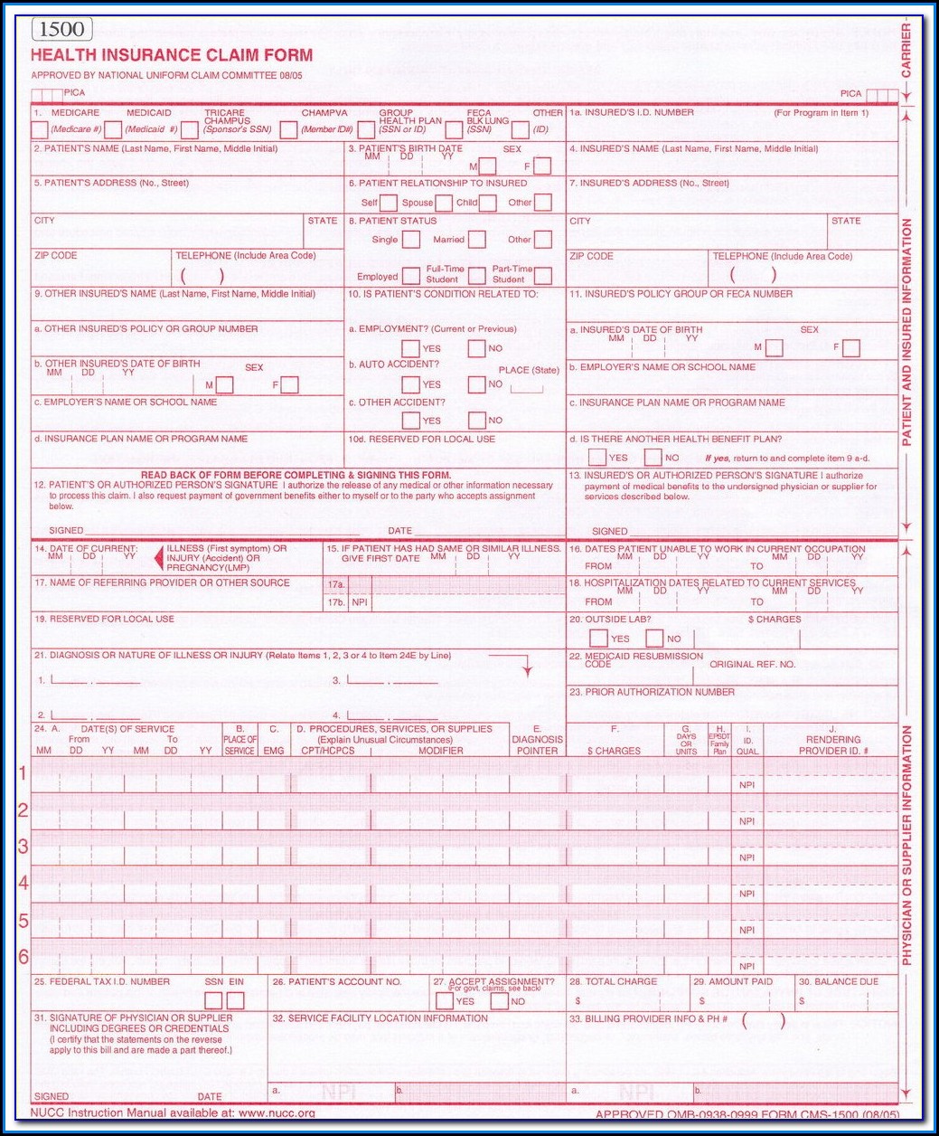 Free Fillable Cms 1500 Claim Form Pdf Form Resume Examples BpV545MY1Z