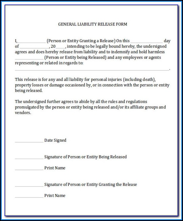 General Liability Waiver Of Subrogation Form Form Resume Examples 