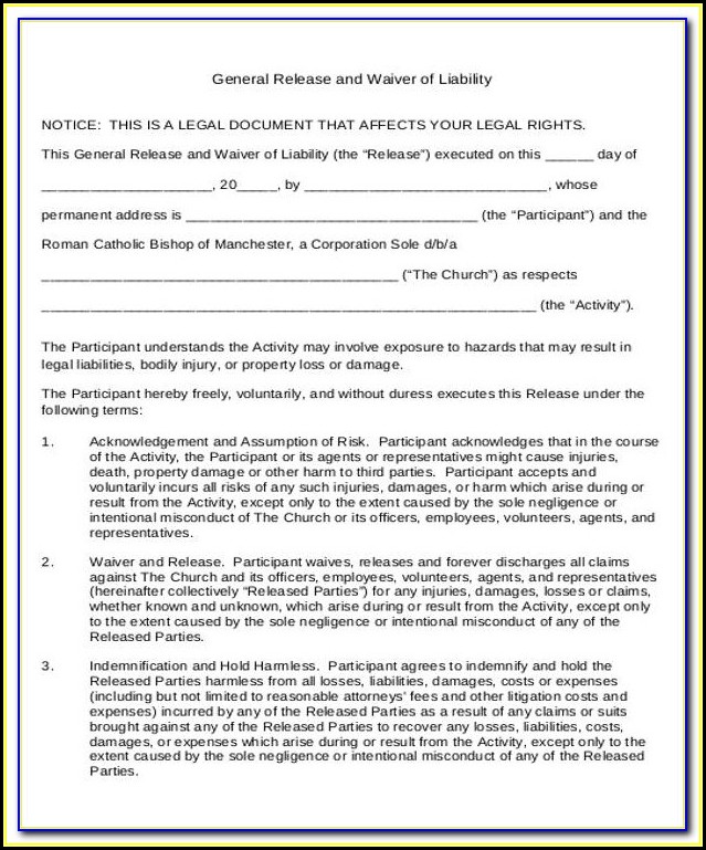 Texas General Liability Waiver Form Form Resume Examples EZVgekd9Jk