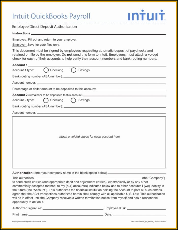 Direct Payment Authorization Form Template Template 2 Resume