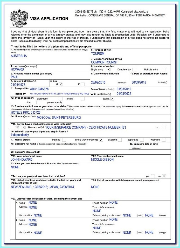 Australia Visitor Visa Form 1419 Download Pdf Form Resume Examples a6Yn5OO9Bg