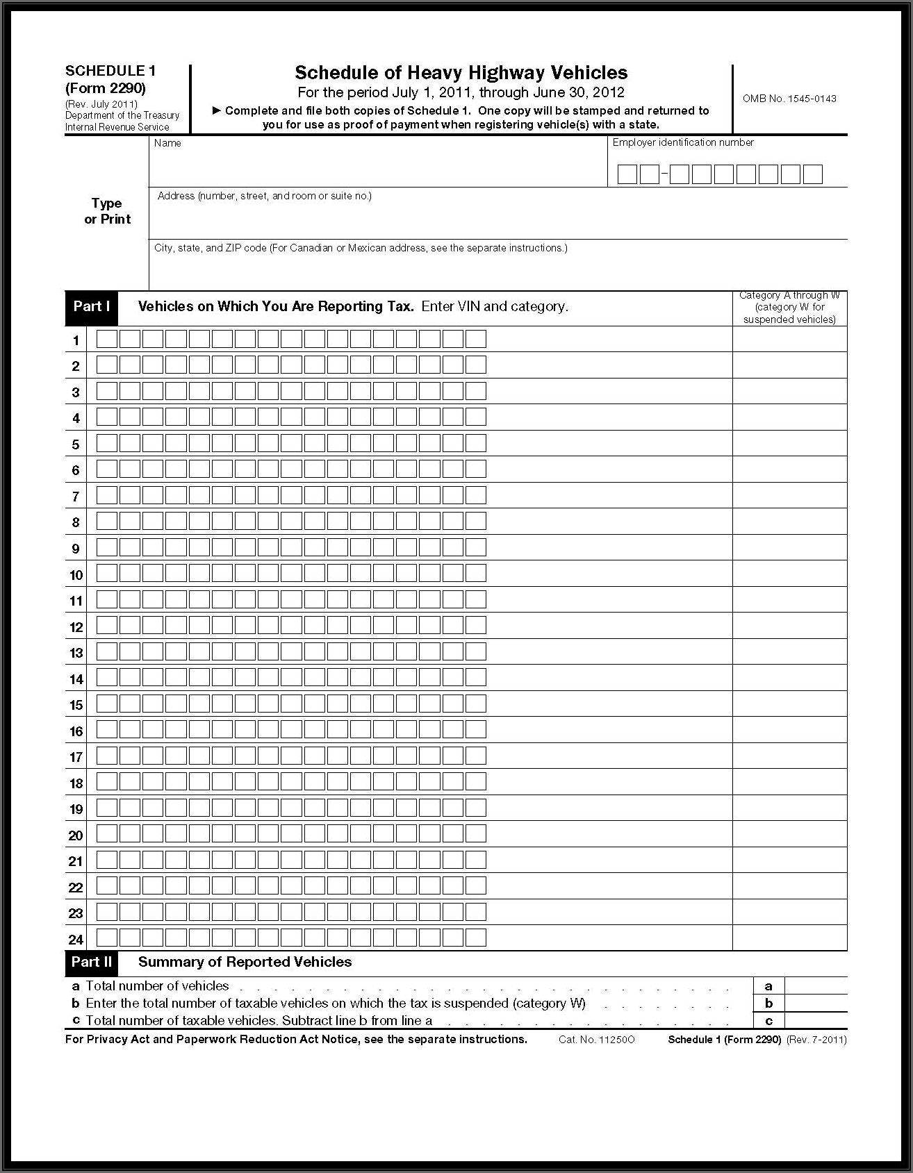 Form 2290 Printable Printable World Holiday