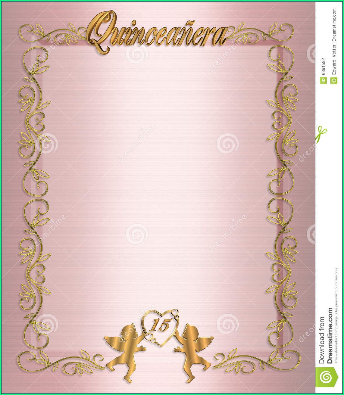 Blank Free Printable Quinceanera Invitation Templates