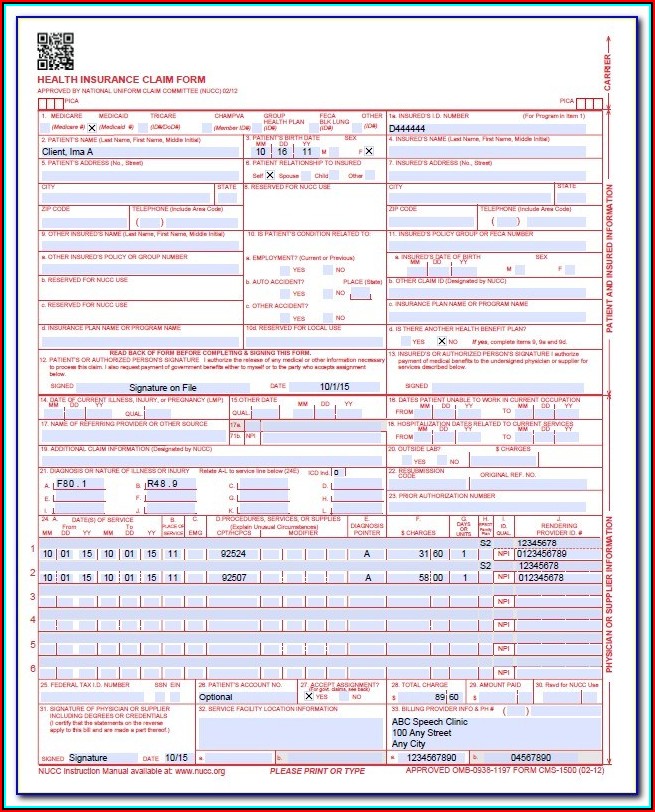 Cms Claim Form 1500 Instructions Form Resume Examples EZVggzRVJk