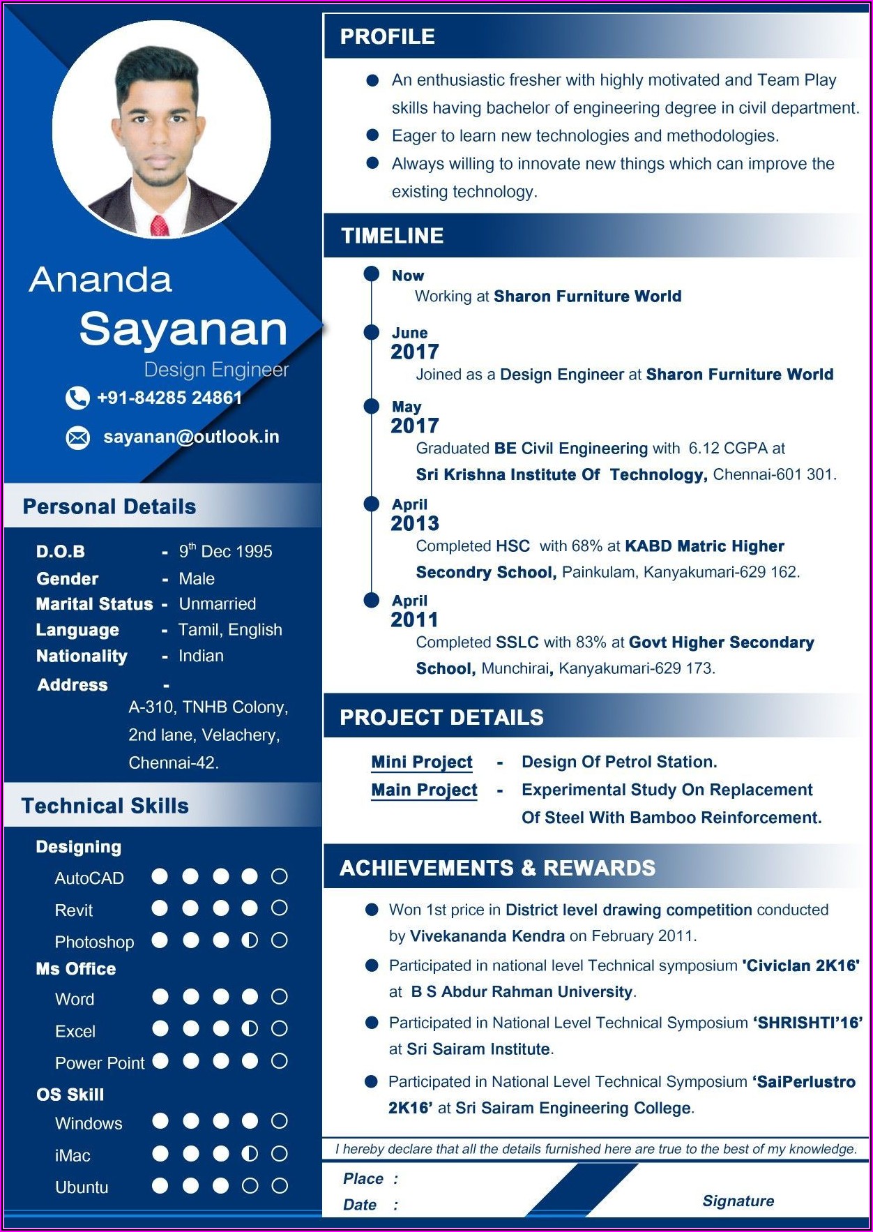 Online Resume Maker For Fresher Engineer Free Resume Resume 