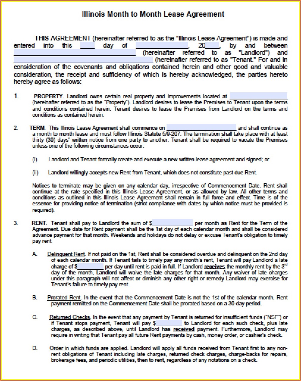 Standard Chicago Apartment Lease Form Form Resume Examples xz20kzxVql