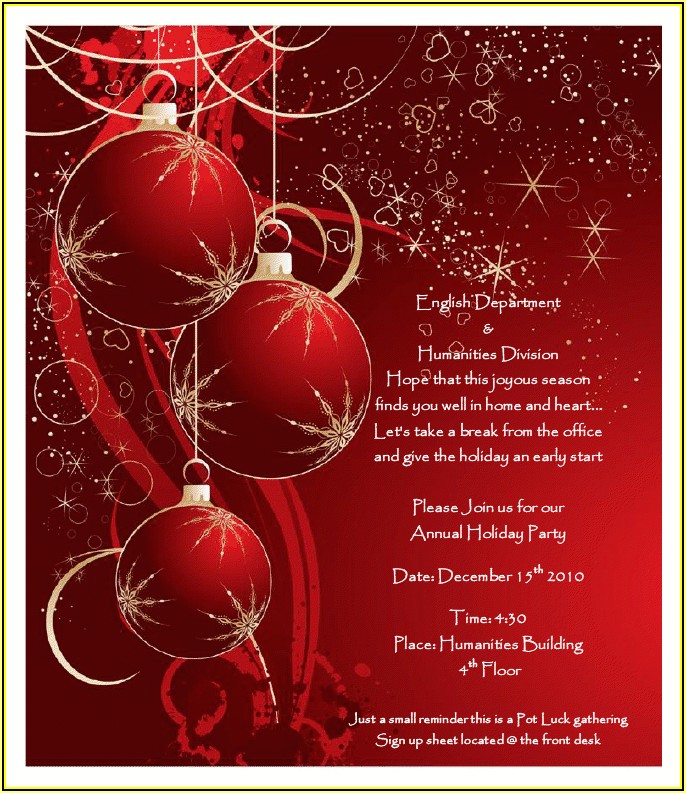 Holiday Party Invitation Templates Free Word Template 1 Resume 