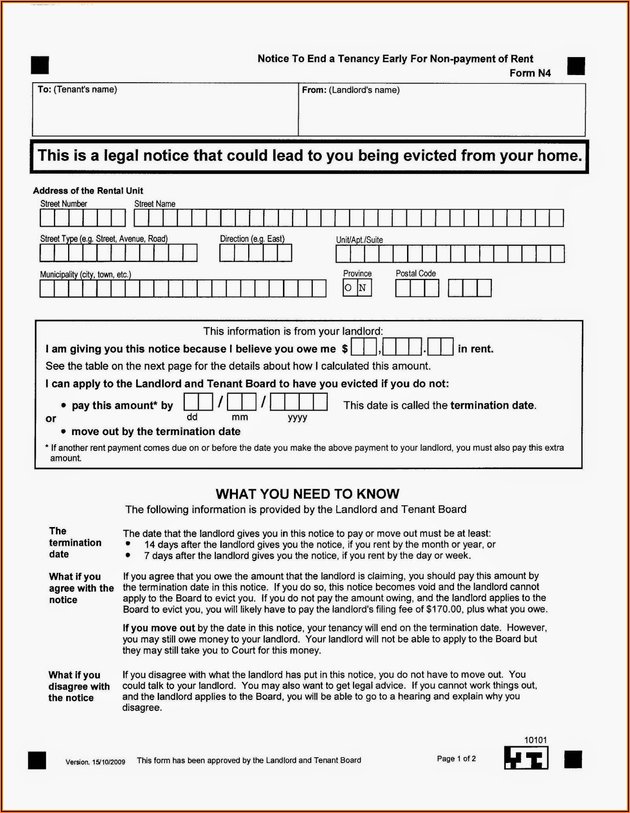 Ontario Rental Eviction Notice Form Form Resume Examples GM9OE8PVDL