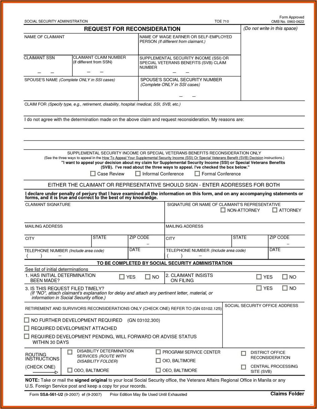 Social Security Disability Application Printable Forms Form Resume 