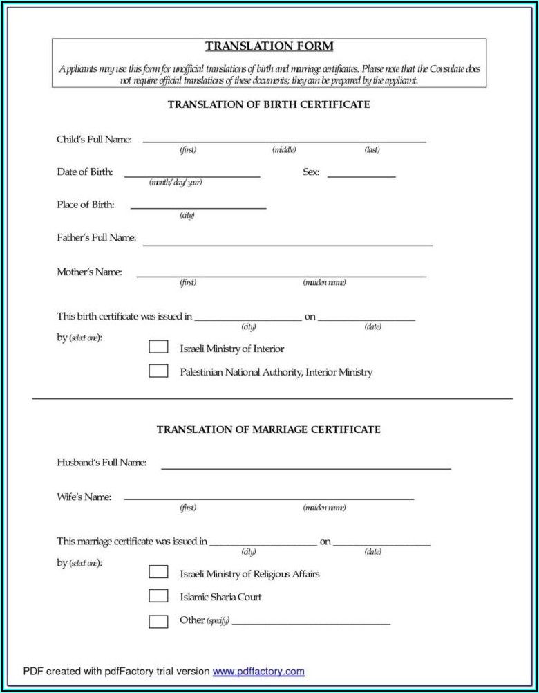 Birth Certificate Translation Form Form Resume Examples nO9b1AN24D