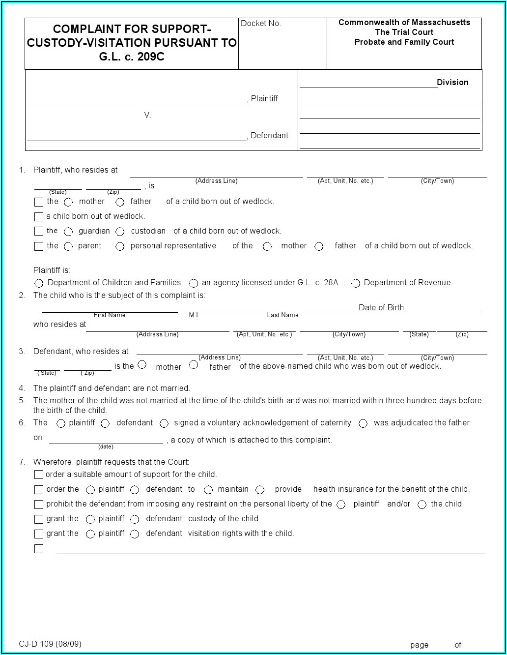 Child Custody Modification Forms Illinois Form Resume Examples 