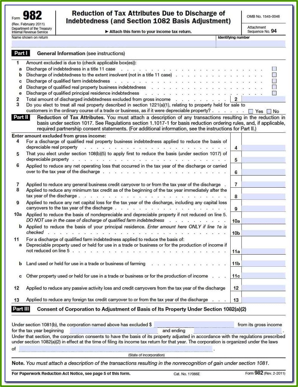 Cancellation Of Debt Form Form Resume Examples 7NYAxMg9pv