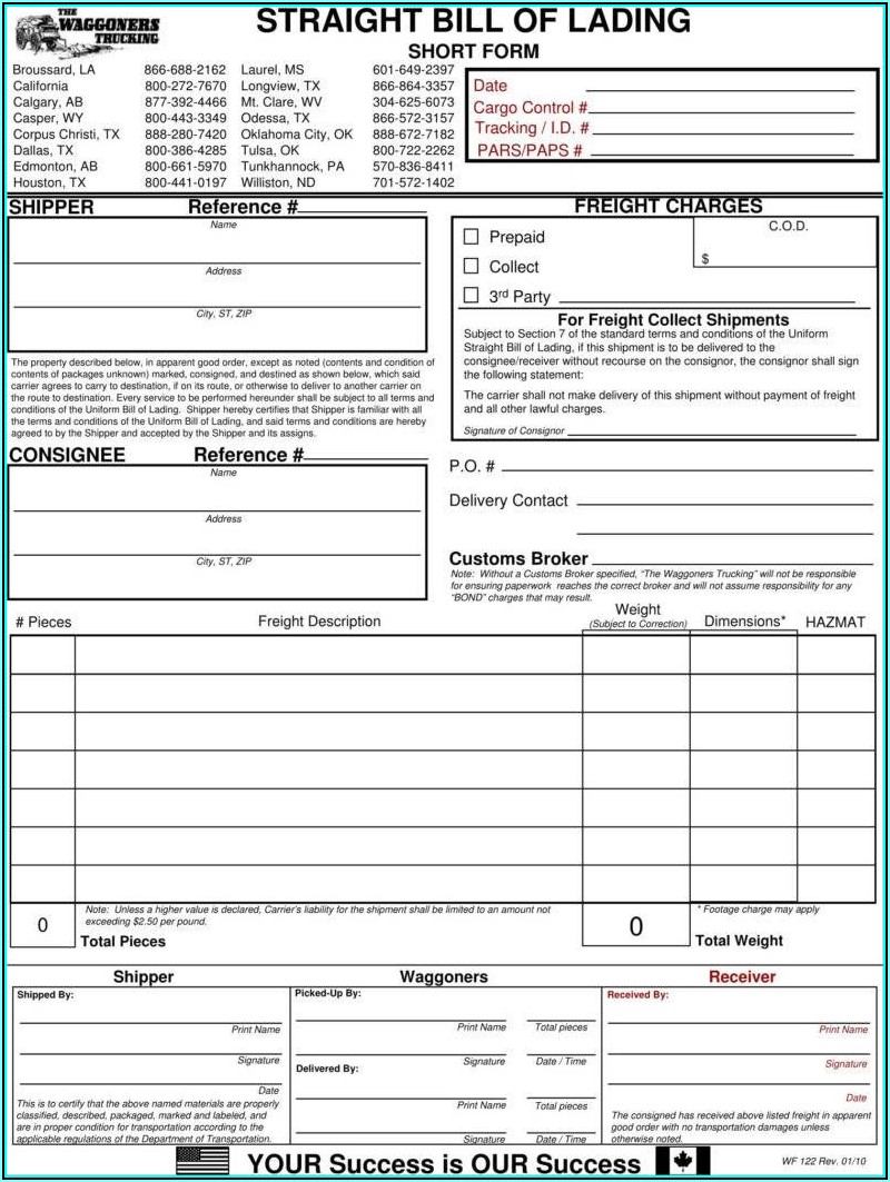 Fedex Freight Bol Form Fillable Printable Forms Free Online