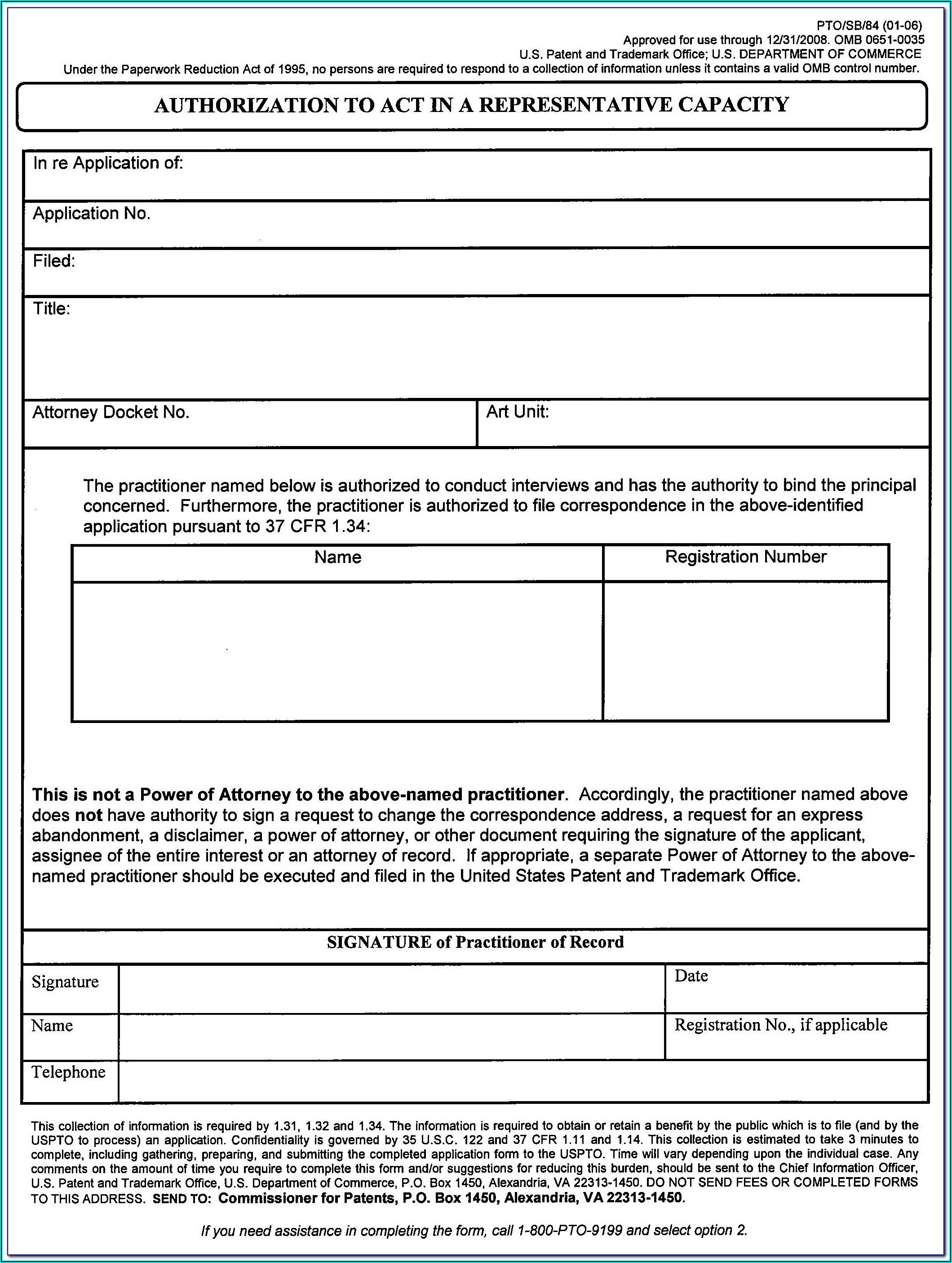 Uspto Provisional Patent Application Forms Form Resume Examples 