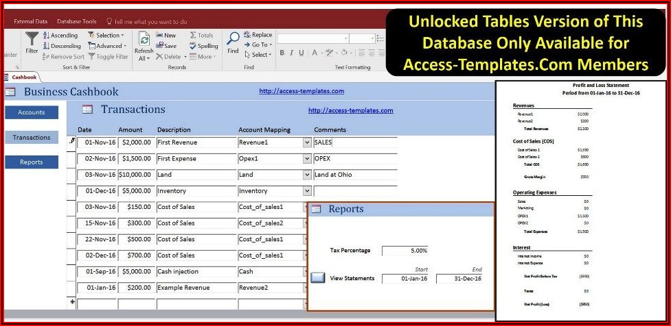 Ms Access Inventory And Sales Database Template Template 1 Resume 