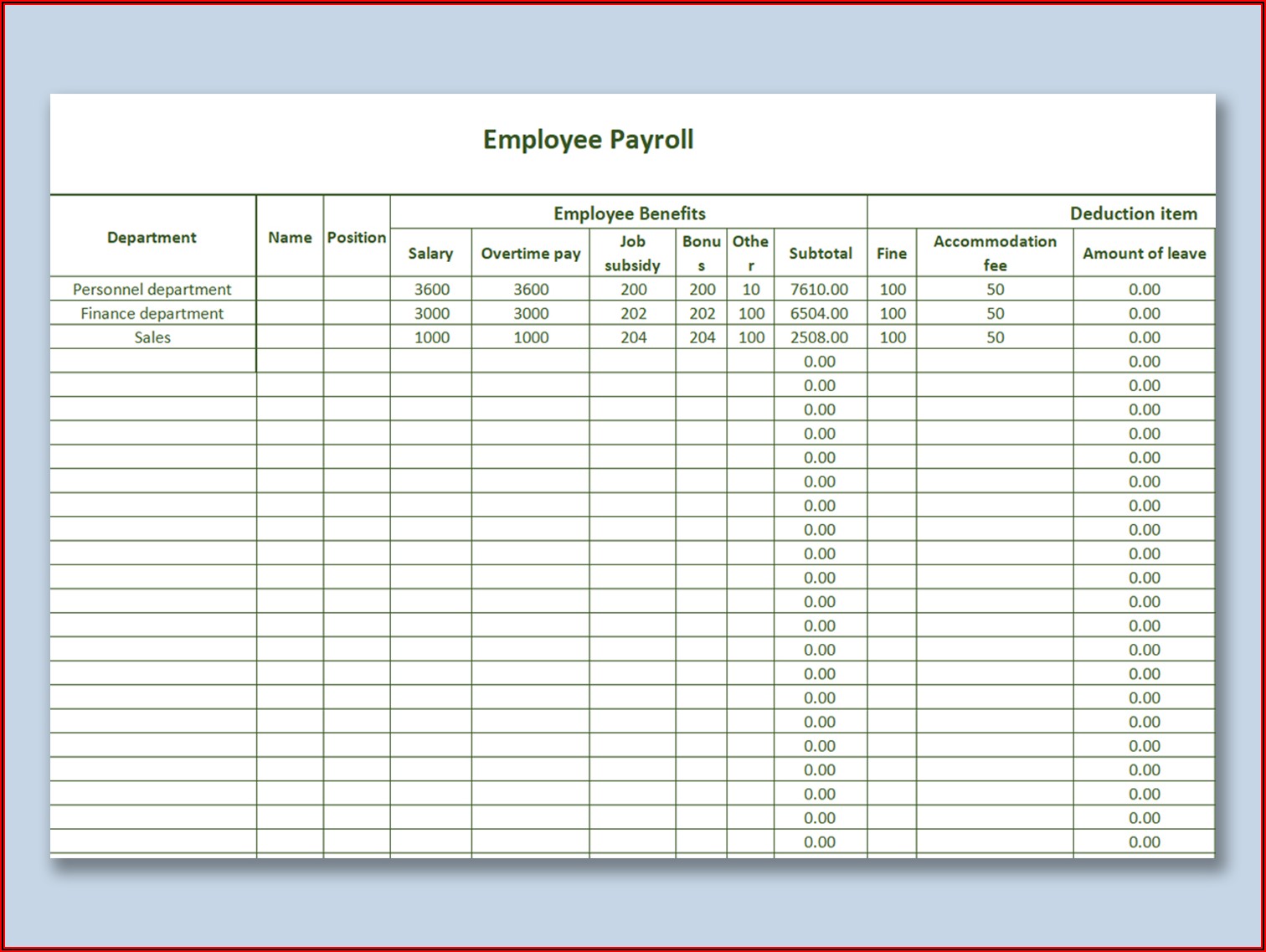 Payroll Worksheet Template Template 1 Resume Examples QJ9elOLE2m