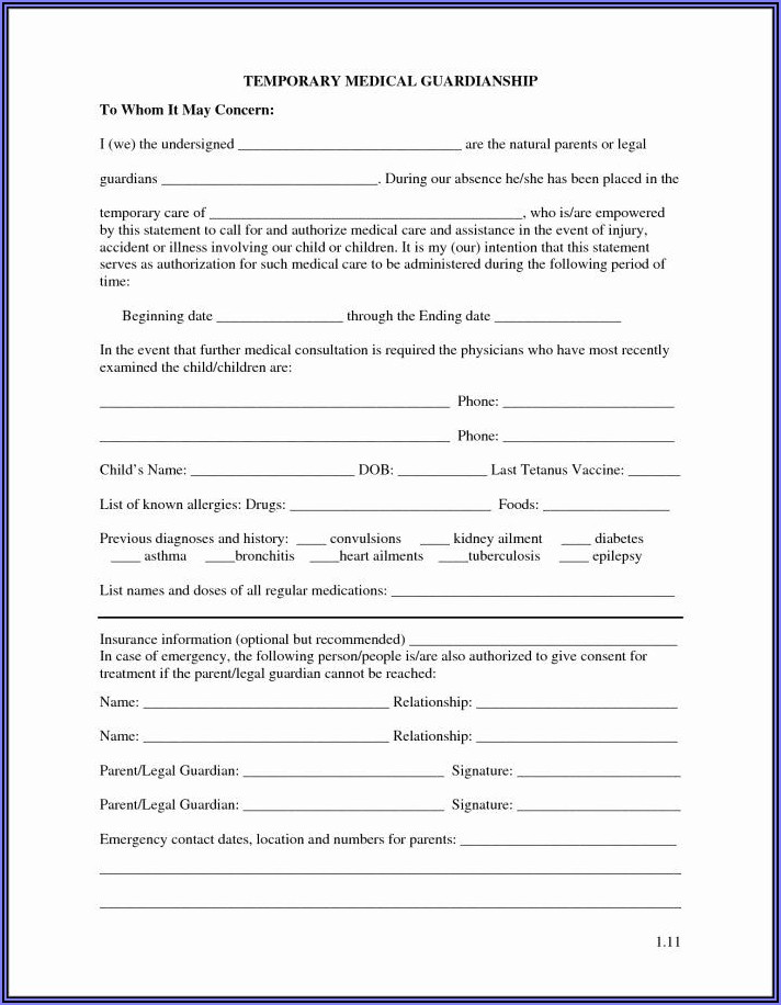 Temporary Guardianship Form Nys Form Resume Examples Kw9k4QvwYJ