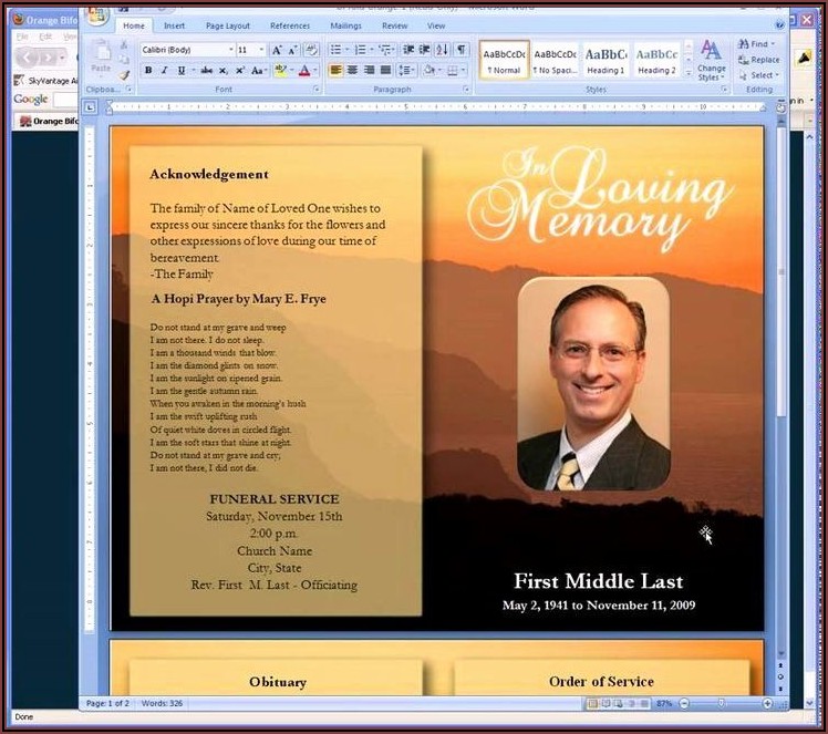  Funeral Card Templates Microsoft Word Free Template 1 Resume 