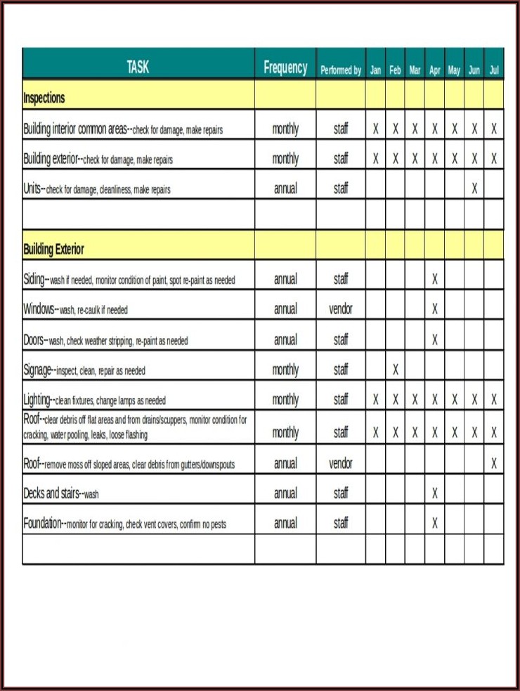 Preventive Maintenance Plan Format Excel Template 1 Resume Examples 