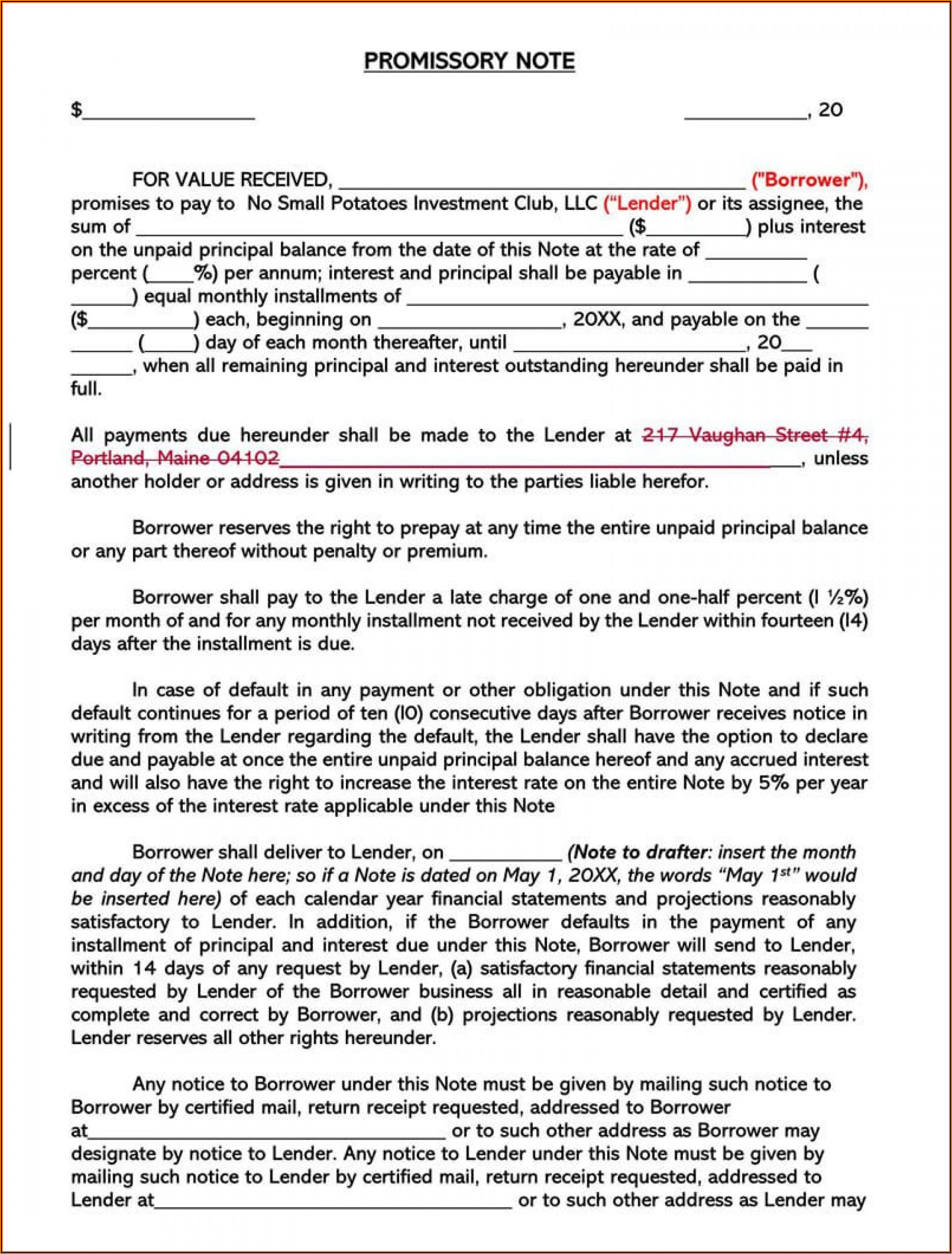 Standard Promissory Note Word Template Template 2 Resume Examples EZVgZOpOYJ