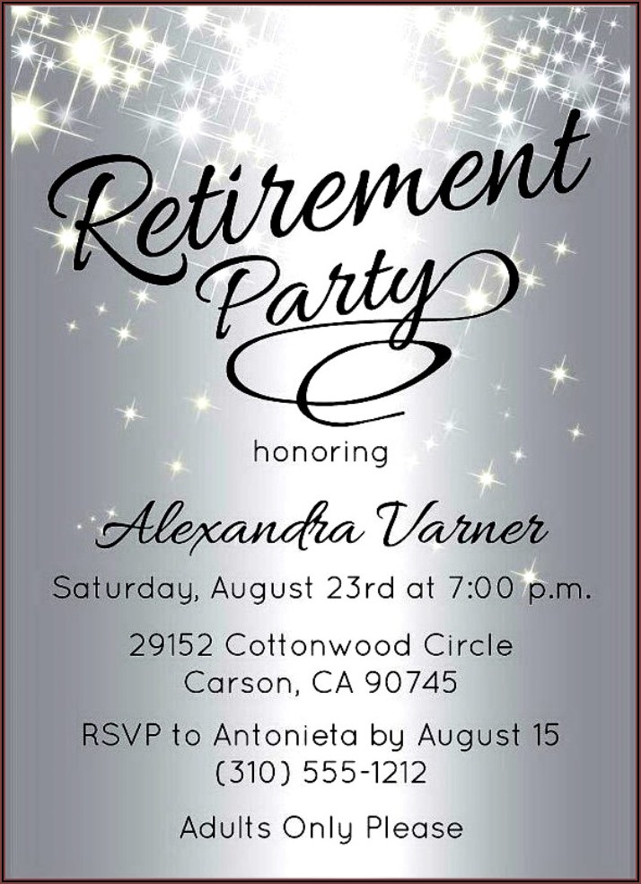 Office Retirement Party Invitation Wording Invitations Resume 