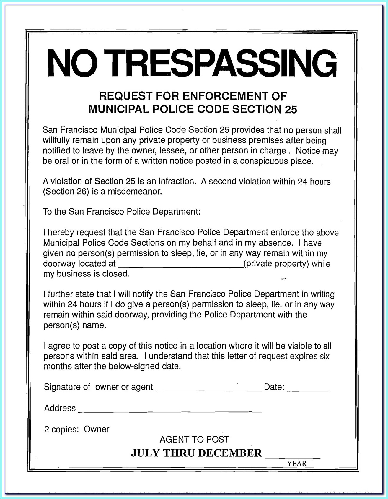 Printable No Trespassing Letter Prntbl concejomunicipaldechinu gov co