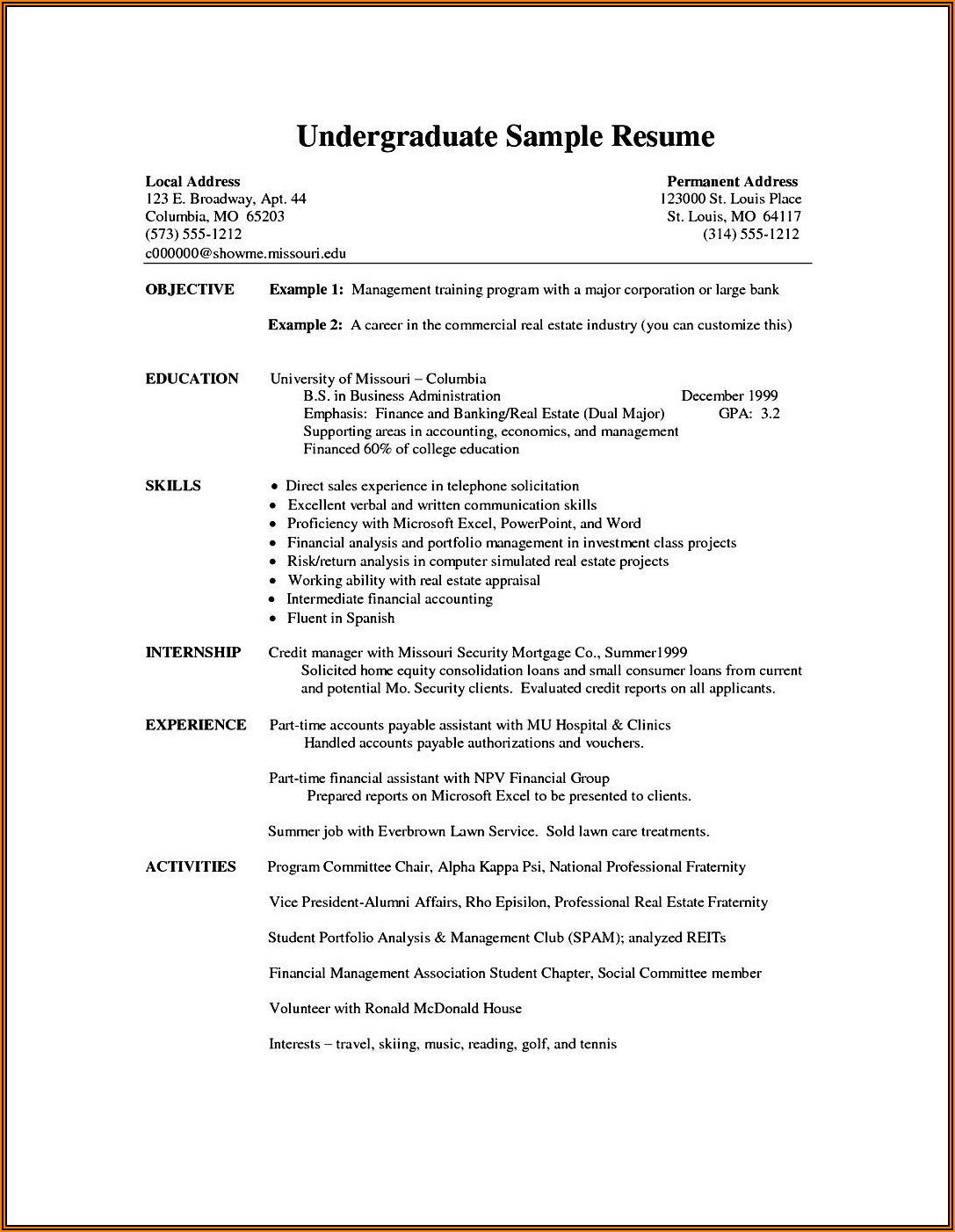 Sample For Curriculum Vitae Pdf Template 1 Resume Examples kLYrKWpqV6