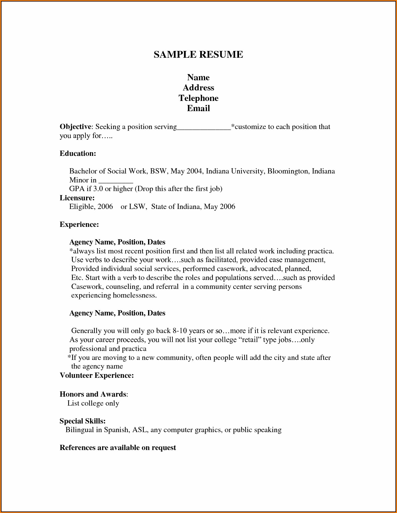 Basic Resume Template Australia Resume Resume Examples 51ZV85M23X