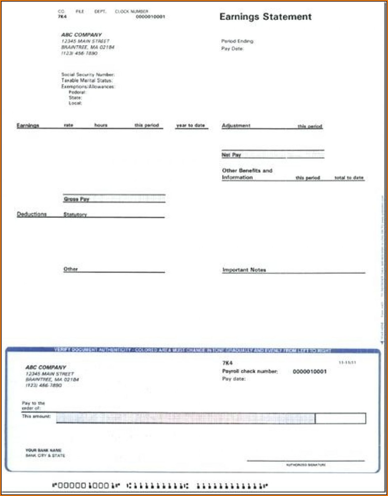 Adp Pay Stub Template Template 1 Resume Examples X42Mya82kG