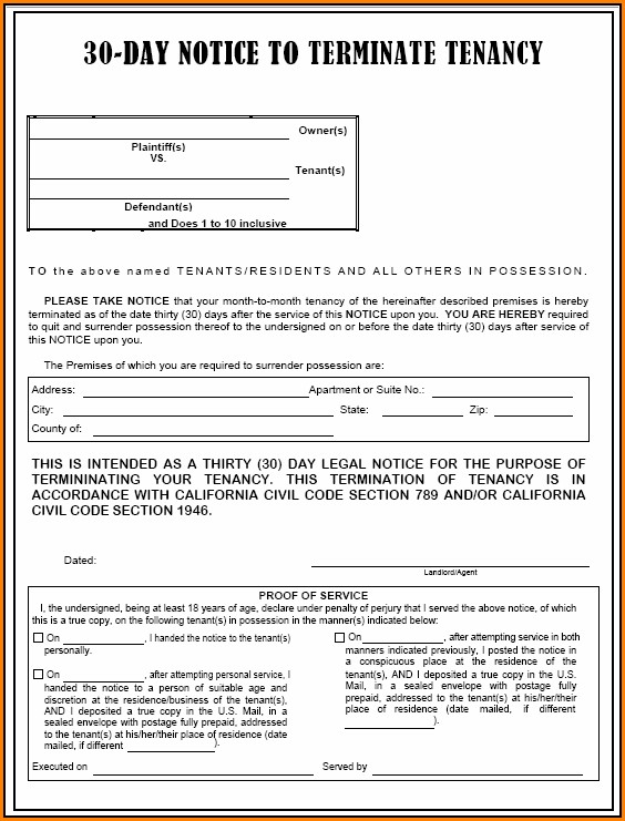 Printable Eviction Notice California Form Printable Forms Free Online