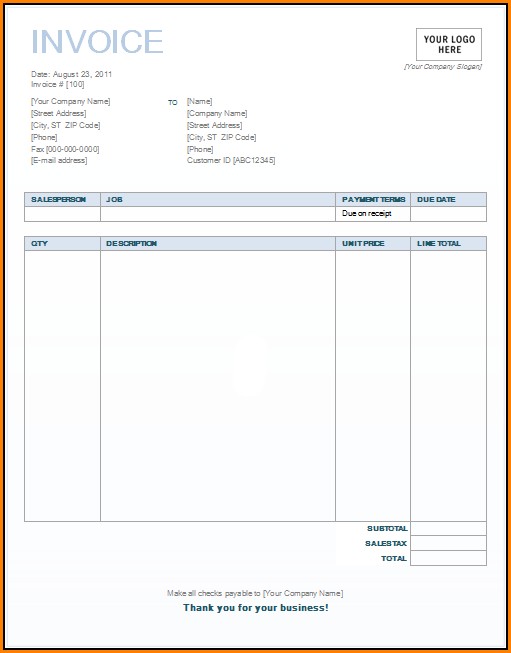 printable blank invoice template pdf template 2 resume examples