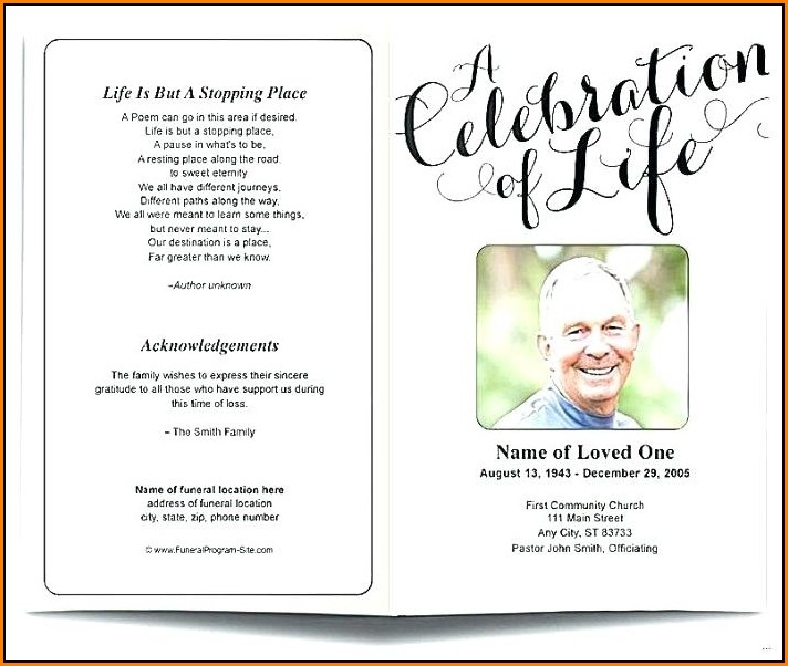 Celebration Of Life Template Publisher Template 1 Resume Examples 