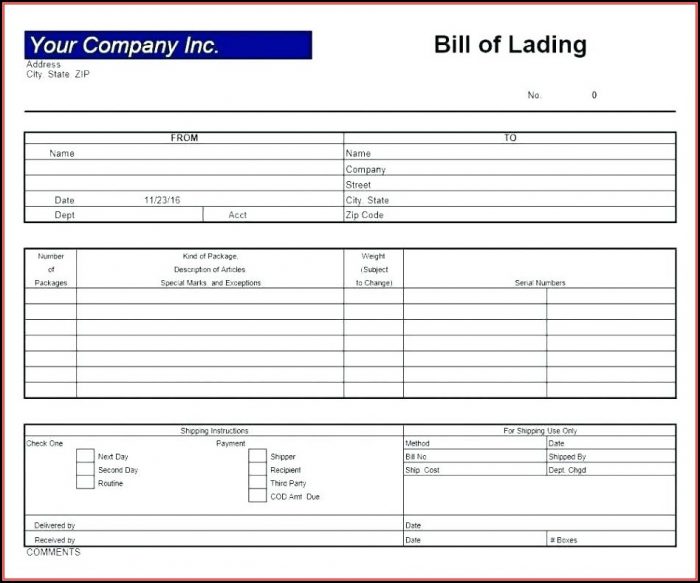 Blank Bill Of Lading Template Free - Form : Resume Examples #mx2WMAzY6E