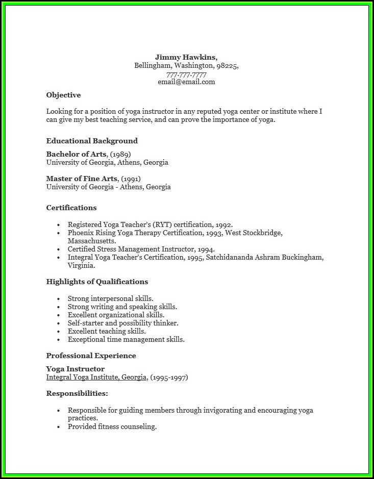 Yoga Teacher Training Manual Template Template 2 Resume Examples 