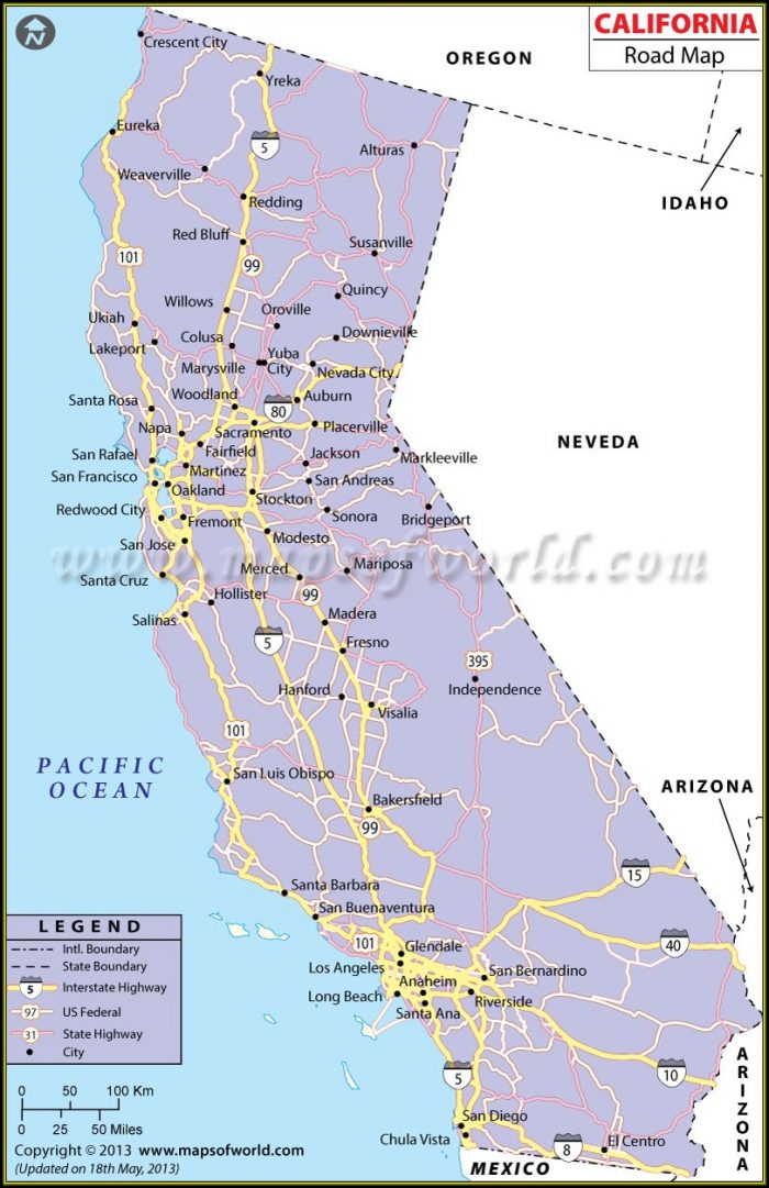 Map Of California Interstate 5 - map : Resume Examples #qeYz7poV8X