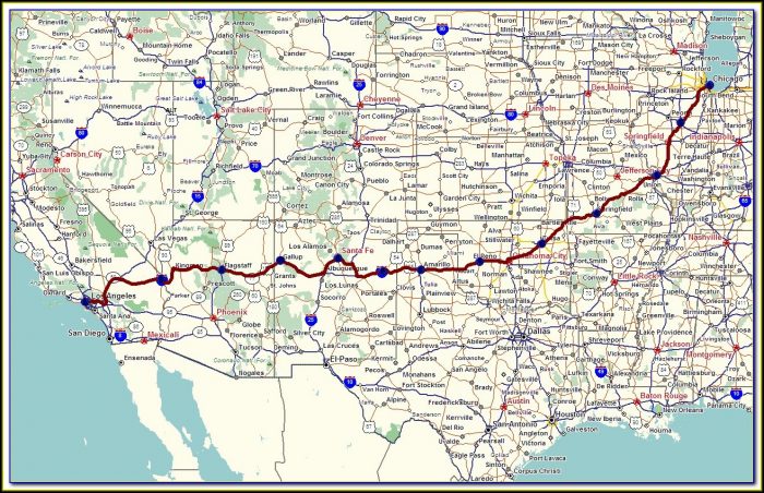 Map Of Historic Route 66 In Illinois - map : Resume Examples #Wk9yyK793D