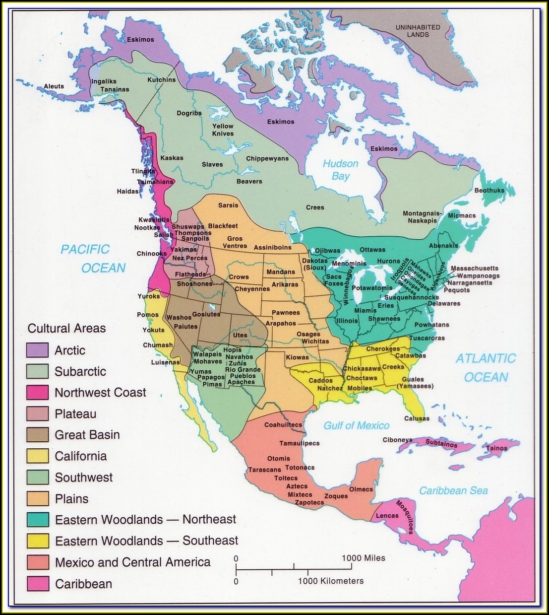 Texas Native American Tribes Map