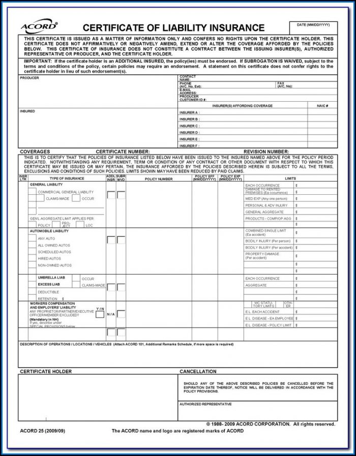 Acord 25 Fillable Form - Form : Resume Examples #v19xoBA27E