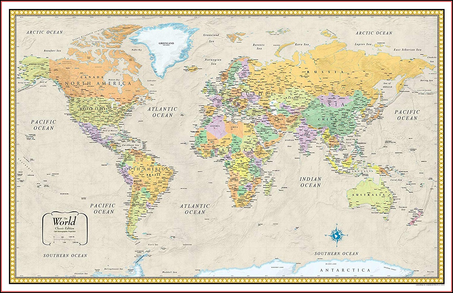 Rand Mcnally Signature World Wall Map Map Resume Examples O7y3jxz9bn 