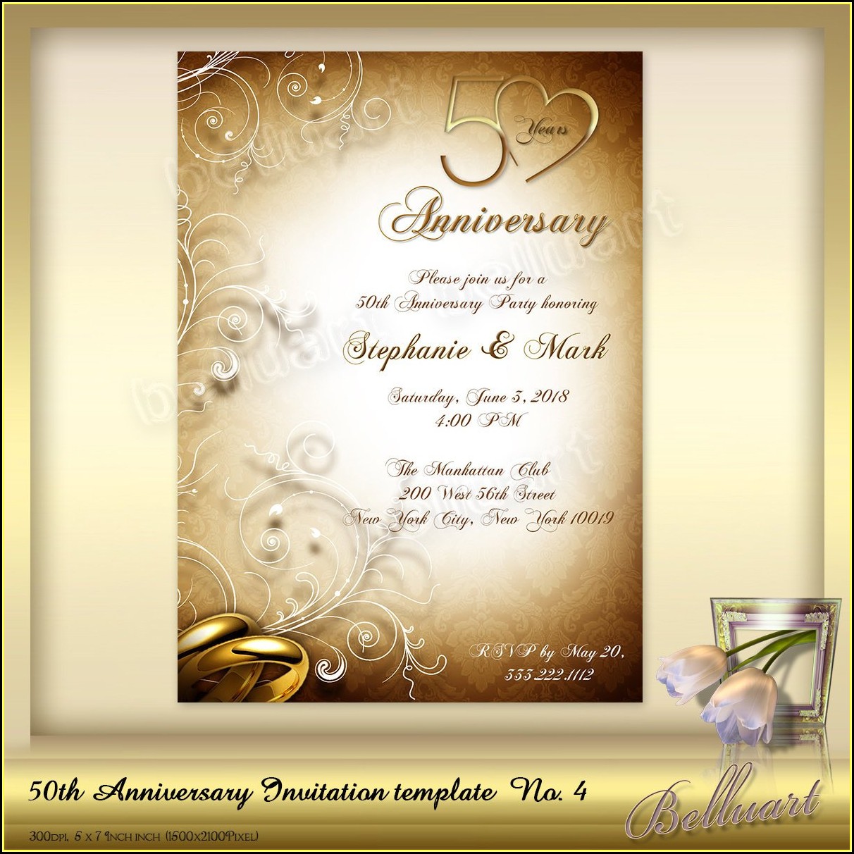 50th Wedding Anniversary Templates Free Download Template 1 Resume 