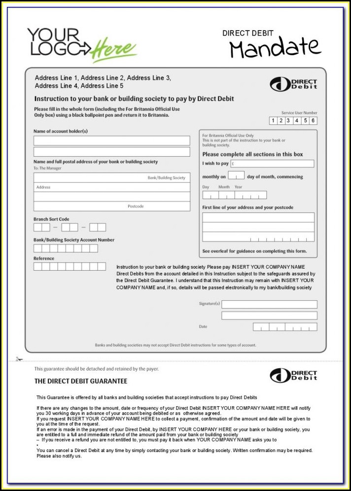 Lloyds Tsb Direct Debit Form Template Template 2 Resume Examples 