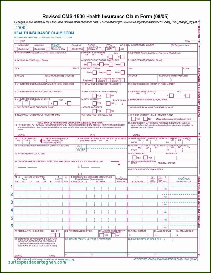 Hcfa 1500 Forms Free Download - Form : Resume Examples #QJ9eZjZYmy