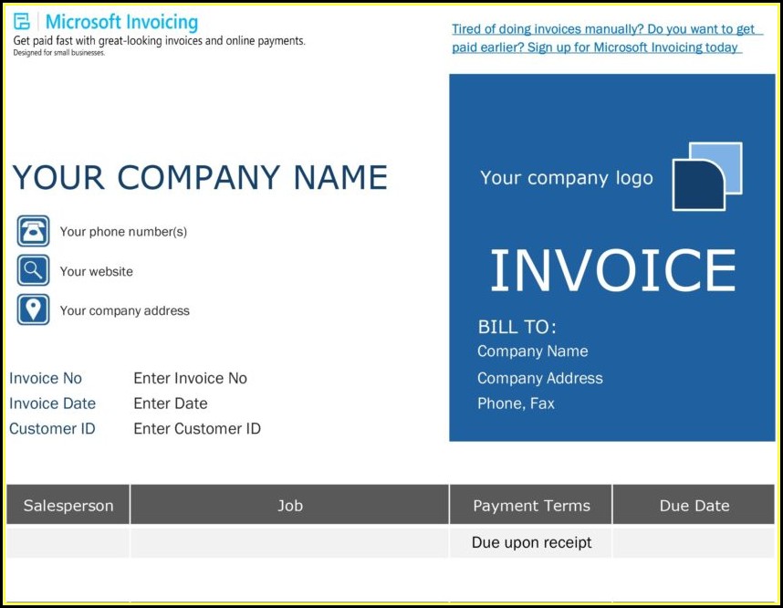 Microsoft Invoice Templates Free Template 2 Resume Examples 0g278BA9Pr